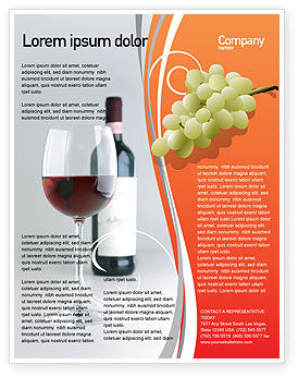 Bottle of Wine Flyer Template #02476