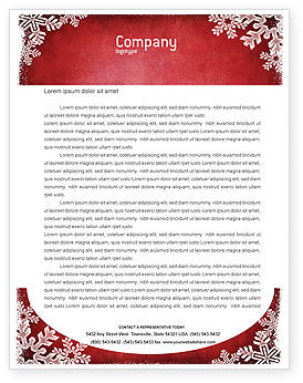 Christmas Theme Letterhead Template, Layout for Microsoft Word, Adobe