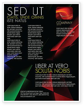 3d Abstract Flyer Template Background In Microsoft Word Publisher And Illustrator Formats 3d Flyer Templates