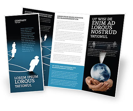 Social Network Templates on Social Network Scheme Brochure Template In Microsoft Word   Publisher
