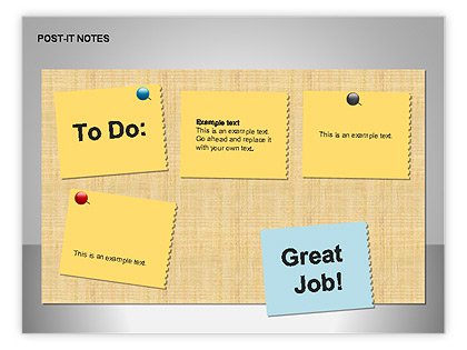 different shaped post it notes