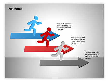 Shapes Powerpoint on 3d Forward Arrow Shapes For Powerpoint Presentations Download Now