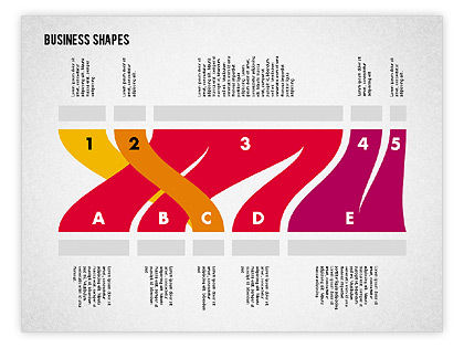 Spaghetti Chart in Flat Design for PowerPoint Presentations, Download