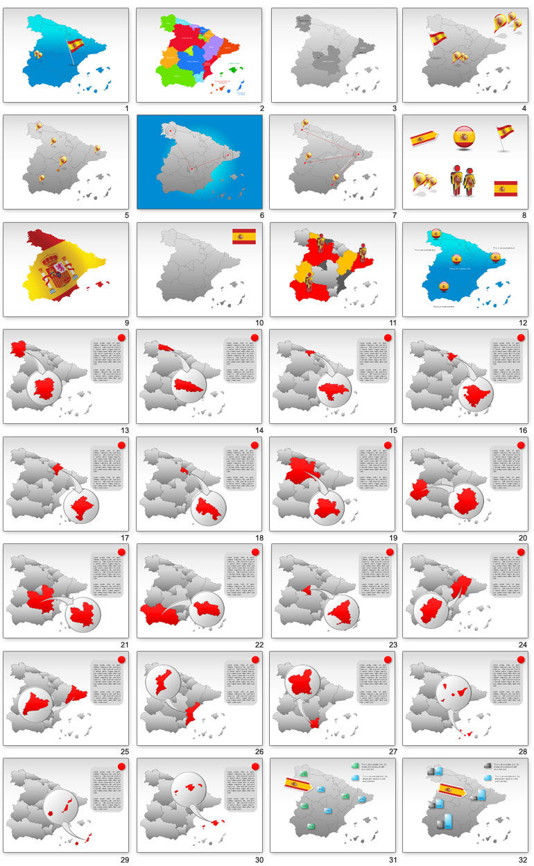 Spain PowerPoint Map for Presentations, Download Now