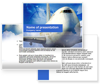 Large Aircraft Powerpoint Template - Poweredtemplate.com 