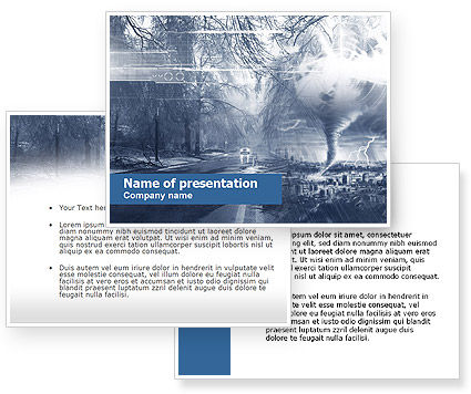 Hurricane PowerPoint Template PoweredTemplate com 3 Backgrounds 3