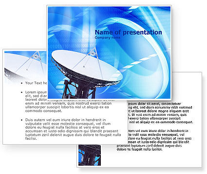 Parabolic Antenna PowerPoint Template - PoweredTemplate.com | 3 ...