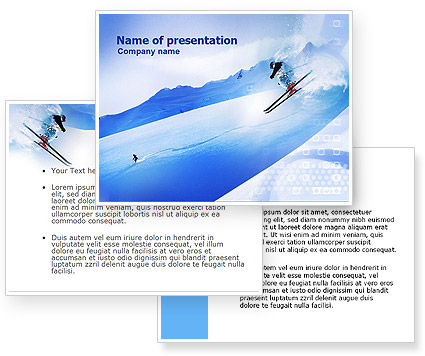 Alpine Skiing PowerPoint Template - PoweredTemplate.com | 3 Backgrounds ...