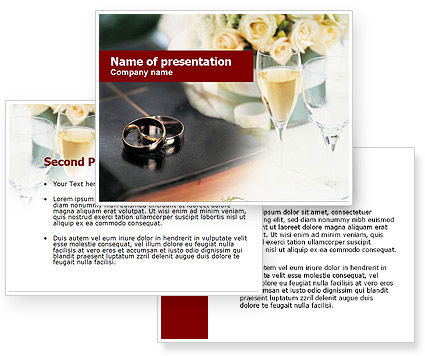 Marriage Rings PowerPoint Template Marriage Rings Background for PowerPoint