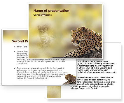 Leopard PowerPoint Template - PoweredTemplate.com | 3 Backgrounds, 3 ...