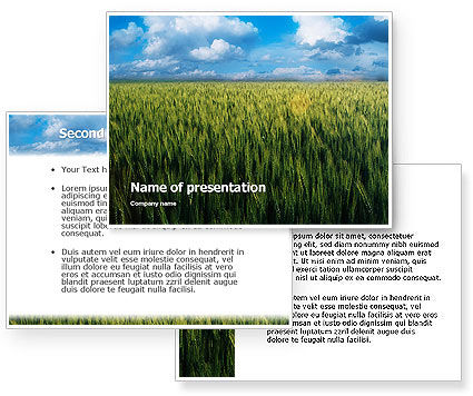 Grain PowerPoint Template - PoweredTemplate.com | 3 Backgrounds, 3 ...