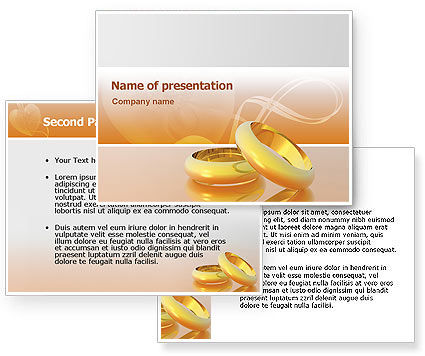 Wedding Rings PowerPoint Template Wedding Rings Background for PowerPoint