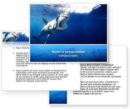 Shark Hanting Powerpoint Template Poweredtemplate Com 02634 3 Backgrounds 3 Masters 20 Shark Powerpoint Template
