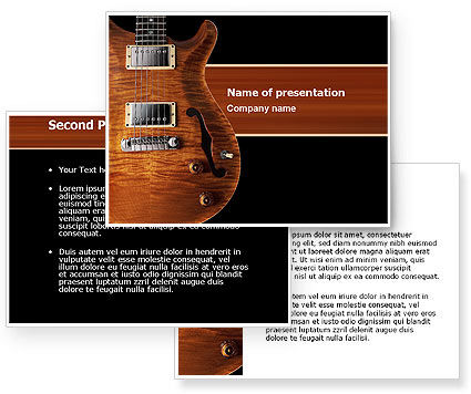 Gibson Guitar PowerPoint Template #03419