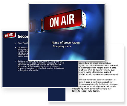 Live Broadcast Powerpoint Template Poweredtemplate Com 04285 3 Backgrounds 3 Masters 20 Live Powerpoint Templates
