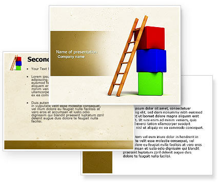 Ladder PowerPoint Template - PoweredTemplate.com | 3 Backgrounds, 3 ...