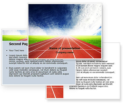 Race Track PowerPoint Template - PoweredTemplate.com | 3 Backgrounds, 3 ...