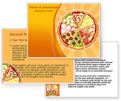Pizza Powerpoint Template Poweredtemplate Com 3 Backgrounds 3 Masters 20 Slides Instant Pizza Powerpoint Template
