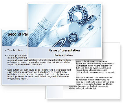 Mechanical Sketch Powerpoint Template Poweredtemplate Com 3 Backgrounds 3 Masters 20 Mechanical Ppt Templates
