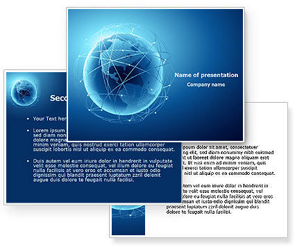 Satellite Orbits PowerPoint Template - PoweredTemplate.com | 3 ...