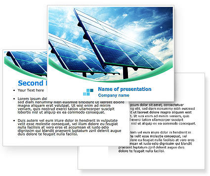 solar template panels powerpoint colors