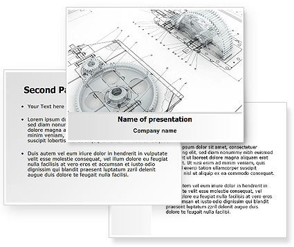 Engineering Drawing Powerpoint Template Poweredtemplate Com 3 Backgrounds 3 Masters 20 Engineering Drawing Ppt