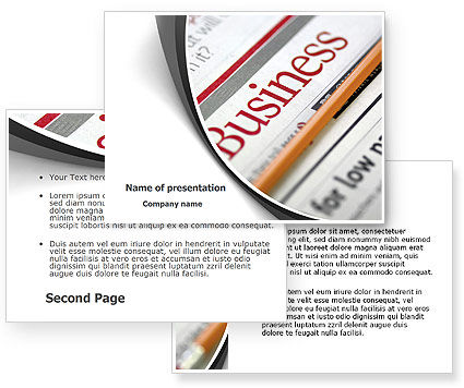 Business Powerpoint Template on Business Newspaper Powerpoint Template  Business Newspaper Background