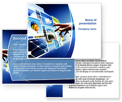 Interactive Powerpoint Templates on Photo On Interactive Monitor Powerpoint Template  Photo On Interactive