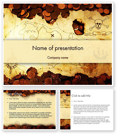 Pirate Treasure Map Powerpoint Template Backgrounds 12567 Poweredtemplate Com Pirate Powerpoint Template