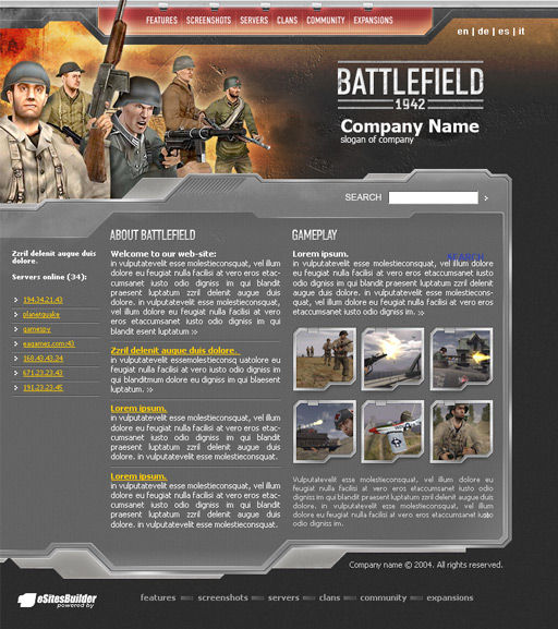 Game Clan site Template