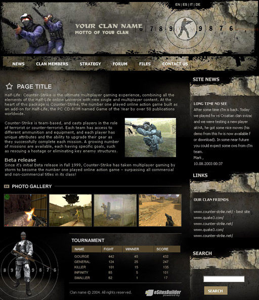 Game Web Templates