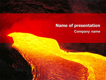 Volcano Lava PowerPoint Template Backgrounds 03049 PoweredTemplate com