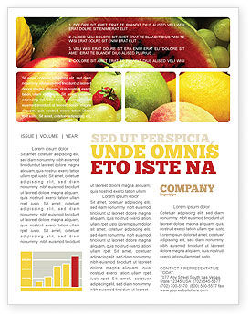 Fresh Fruits Of Summer Newsletter Template.