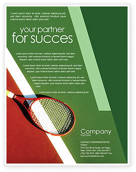 tennis flyer template brochure templates flyers sports rackets poweredtemplate posters word tournament poster background nice