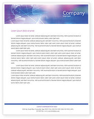 Blue Earth Abstract Letterhead Template