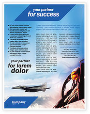 Fighter Aircraft Flyer Template