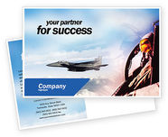 Fighter Aircraft Postcard Template