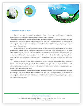 Golf Letterhead Template, Layout for Microsoft Word, Adobe Illustrator