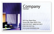 Interior In Violet Business Card Template