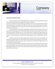 Interior In Violet Letterhead Template