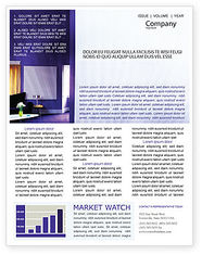 Interior In Violet Newsletter Template