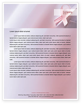 Breast Cancer Awareness Letterhead Template, Layout for Microsoft Word ...