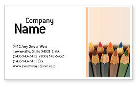 Color Pencil Business Card Template, Layout. Download Color Pencil ...