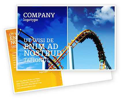 Roller Coaster Brochure Template Design and Layout Download Now