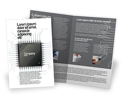 Microchip In Gray Colors Brochure Template Design And Layout, Download ...