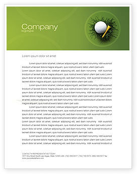 Golf Ball In The Nest Letterhead Template, Layout for Microsoft Word