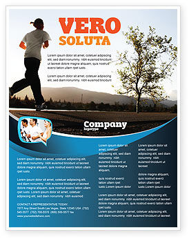 Morning Jogging Flyer Template, Background in Microsoft Word, Publisher ...