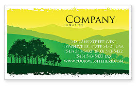 Mountain Landscape Business Card Template, Layout ...