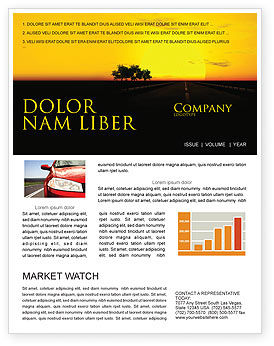Golf Game On The Sunset Newsletter Template For Microsoft Word Adobe Indesign 03731 Download Golf Newsletter Templates