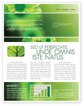 Green Flowers Newsletter Template for Microsoft Word & Adobe InDesign ...